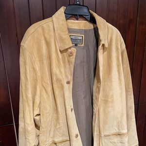 Suede genuine leather jacket